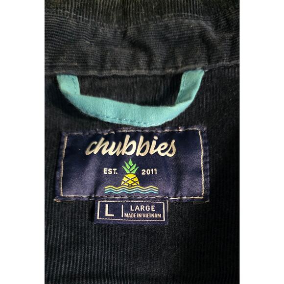 Chubbies Corduroy Overshirt Jacket Men Large Navy Shacket The‎ Cordial - Picture 5 of 7